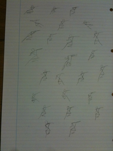 Pose studies for Shirai Kuroko (2)